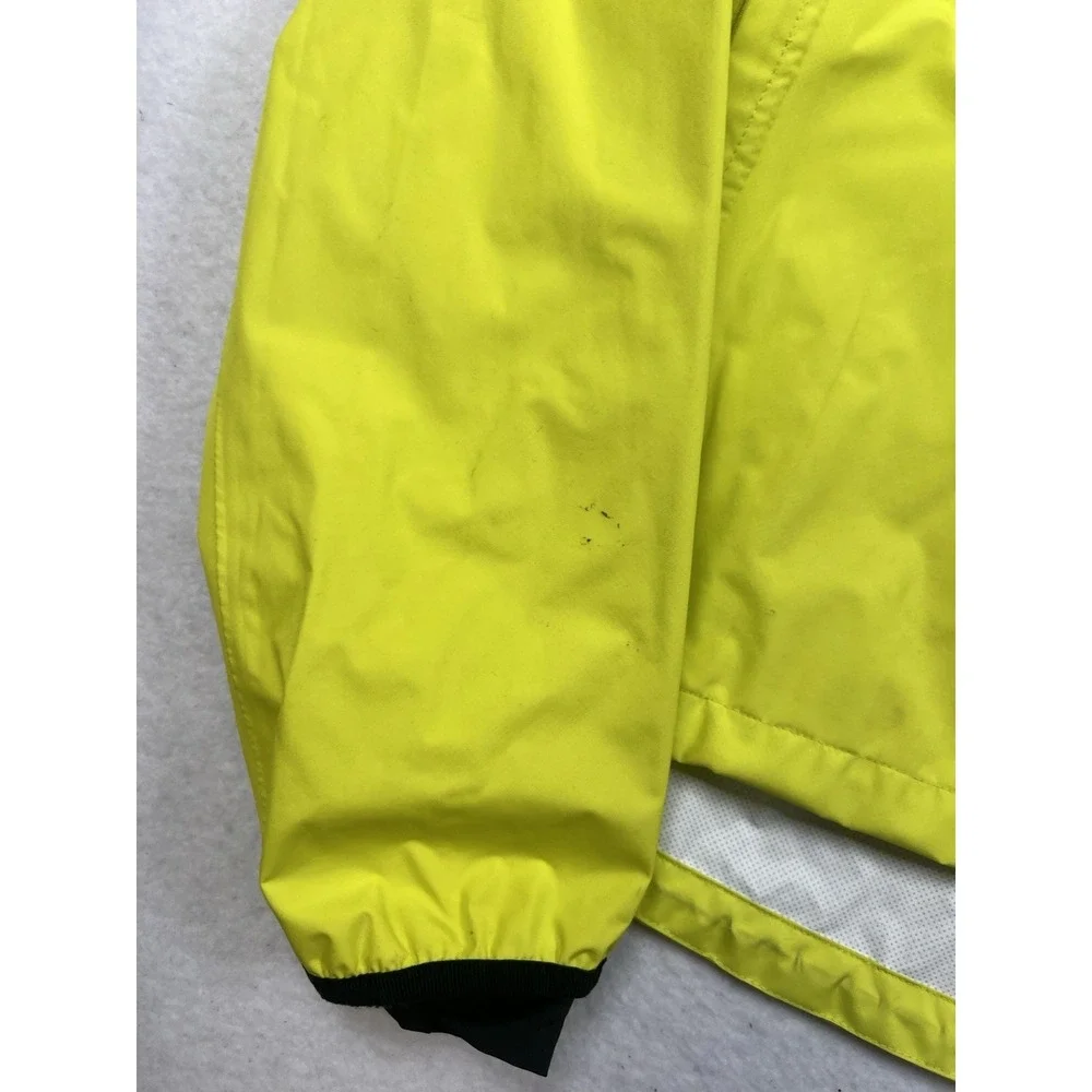 Rapha Commuter Cycling Jacket Yellow Hooded Waterproof Hi Vis Rain Mens - Med